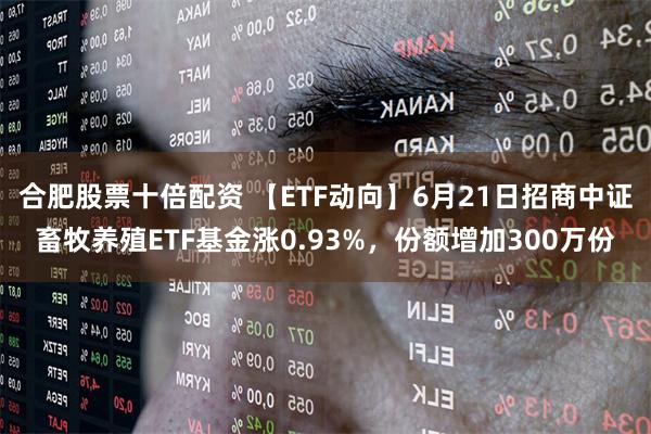 合肥股票十倍配资 【ETF动向】6月21日招商中证畜牧养殖ETF基金涨0.93%，份额增加300万份