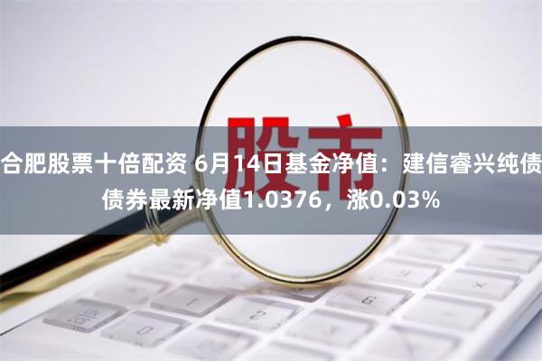 合肥股票十倍配资 6月14日基金净值：建信睿兴纯债债券最新净值1.0376，涨0.03%